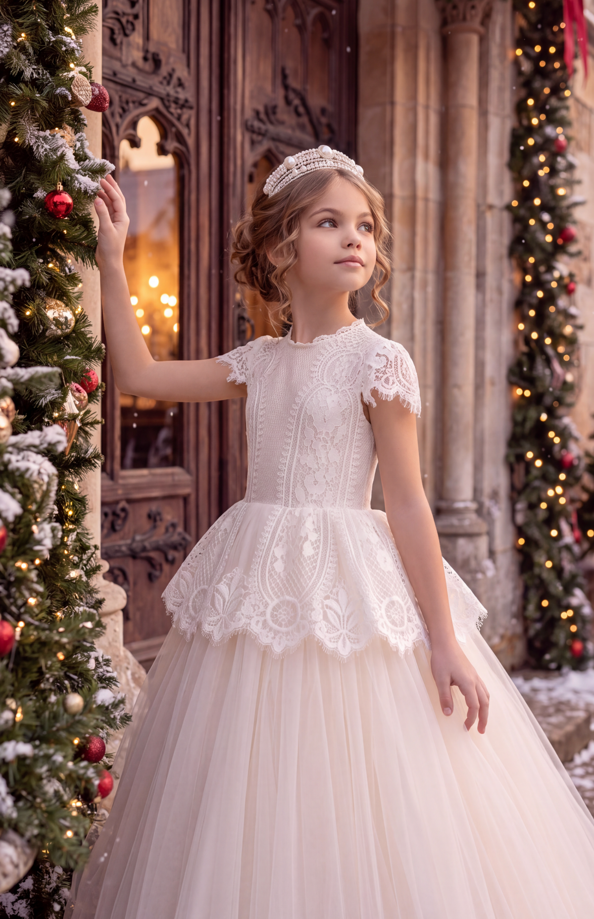 GWENDOLYN GOWN-WHITE/NATURAL