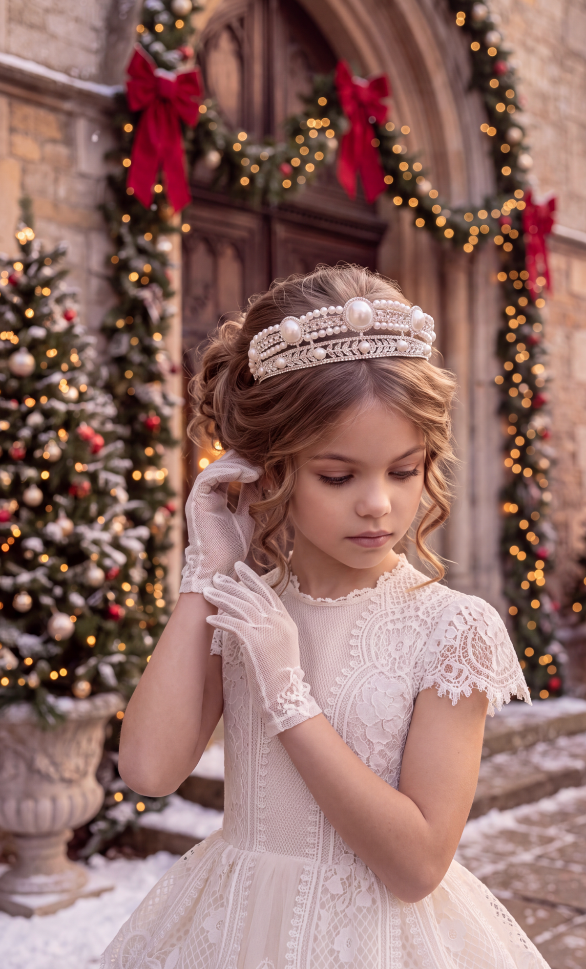 GWENDOLYN GOWN-WHITE/NATURAL
