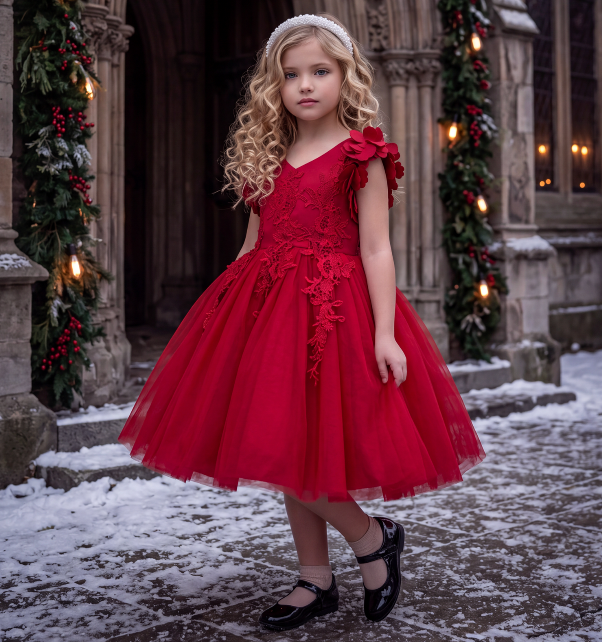 BIANCA DRESS CRIMSON