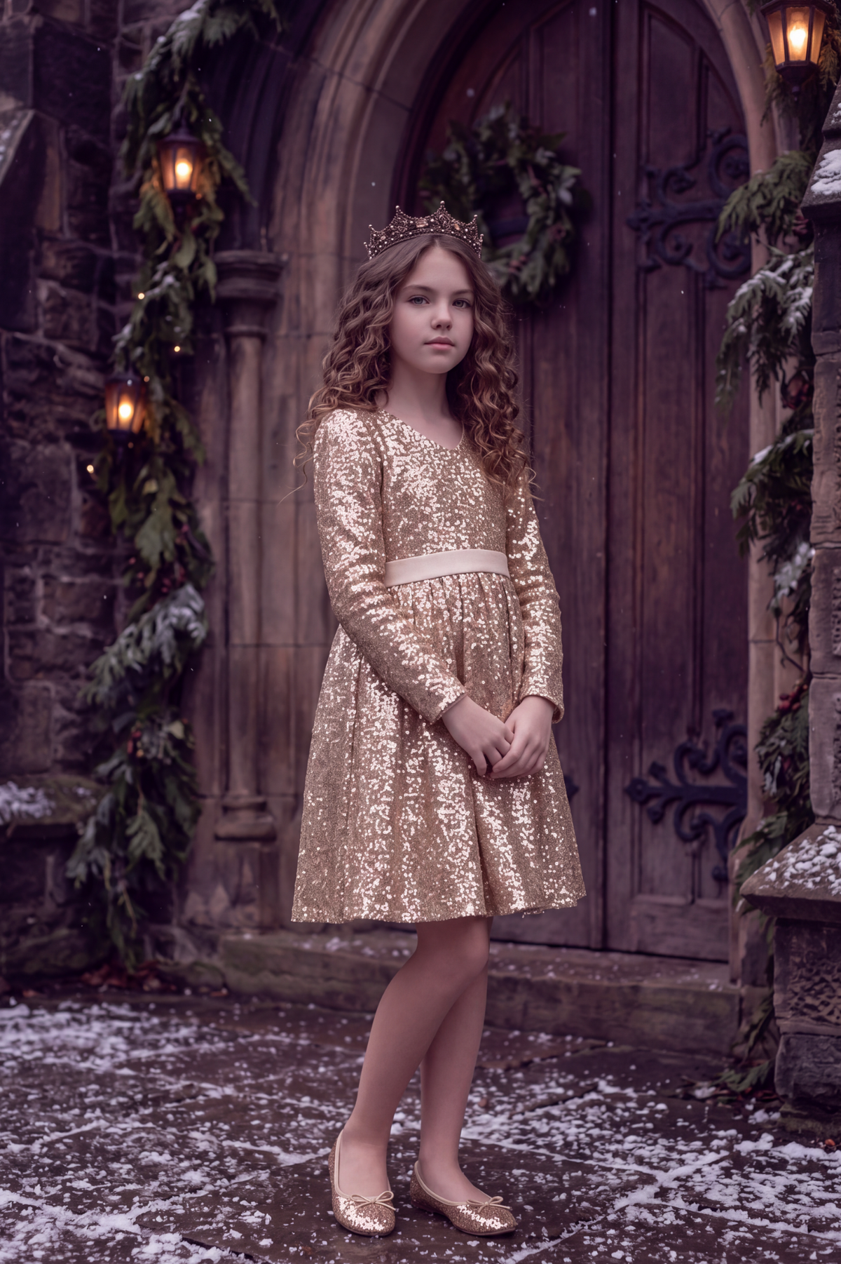 EMMA SEQUIN DRESS GOLD