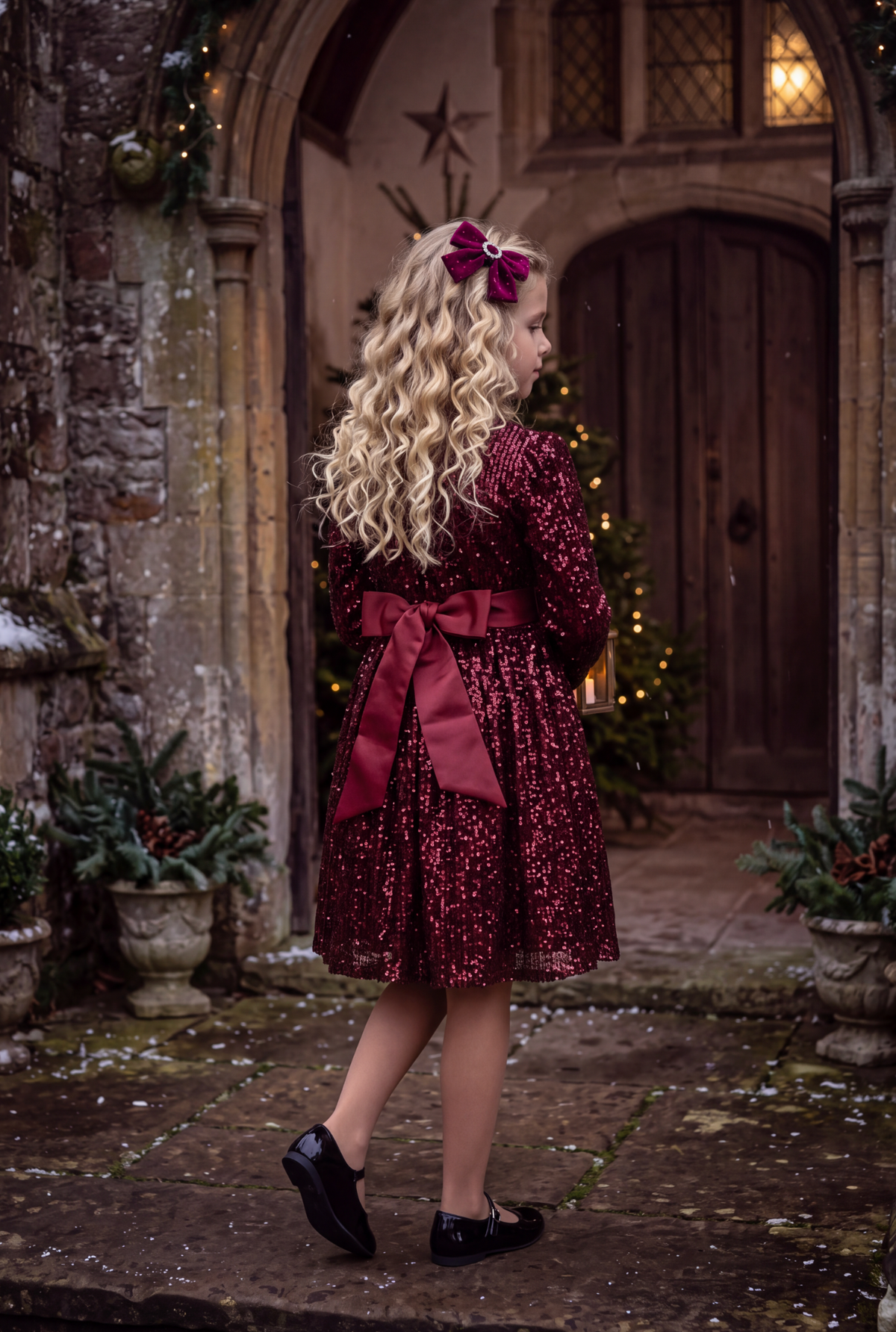 EMMA SEQUIN DRESS WINE
