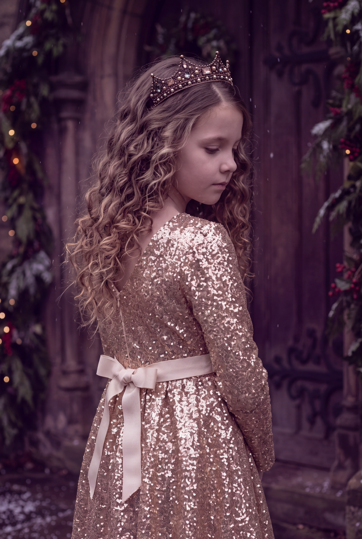 EMMA SEQUIN DRESS GOLD