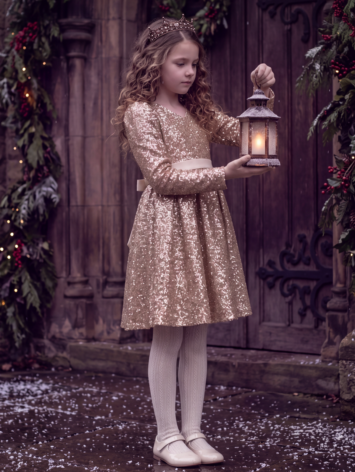 EMMA SEQUIN DRESS GOLD