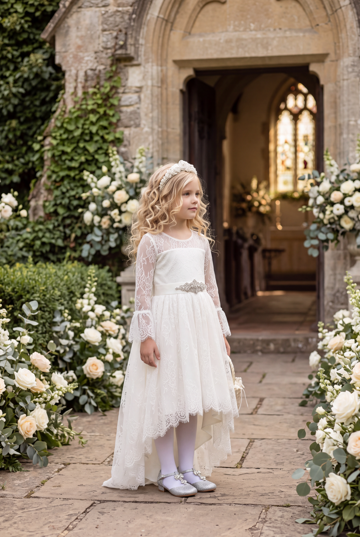 AINSLEY DRESS & BELT SET IVORY