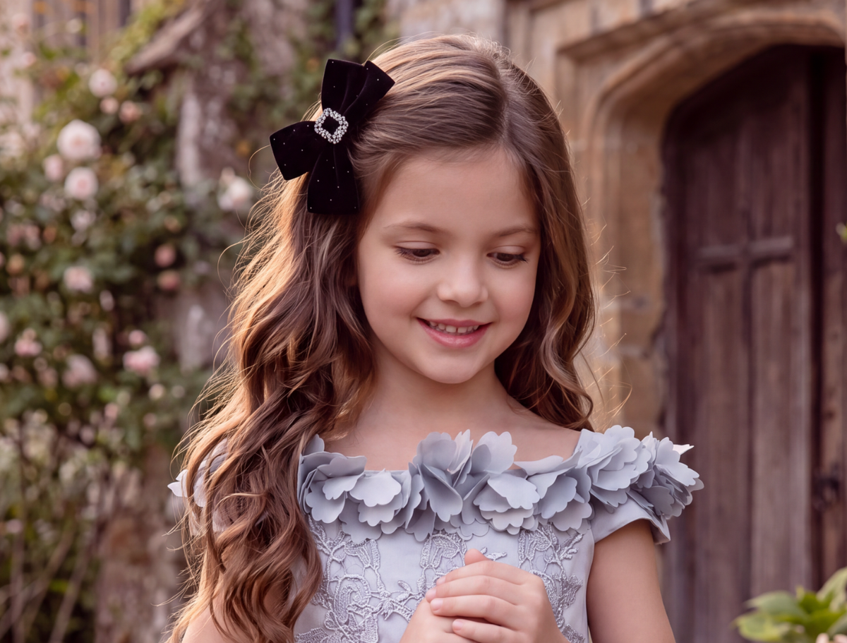 RAYE VELVET BOW BLACK