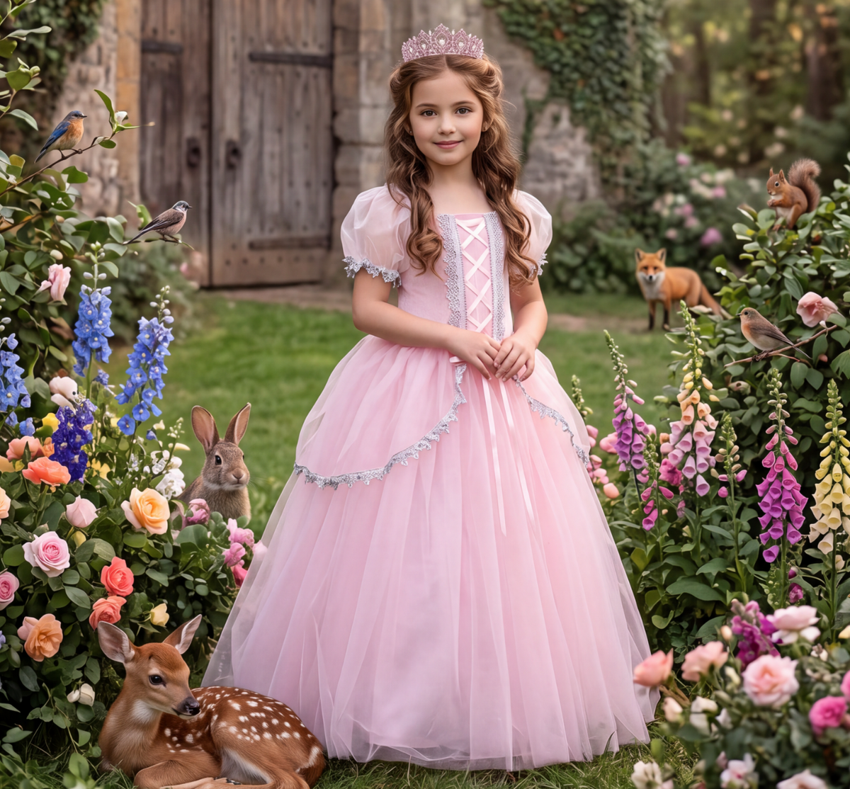 PRINCESS GLINDA DRESS & WAND SET