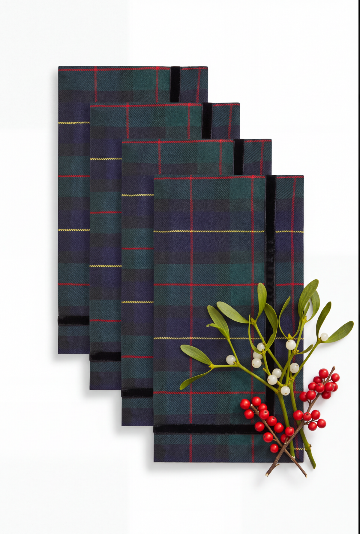 BLACK WATCH TARTAN NAPKIN SET OF 4