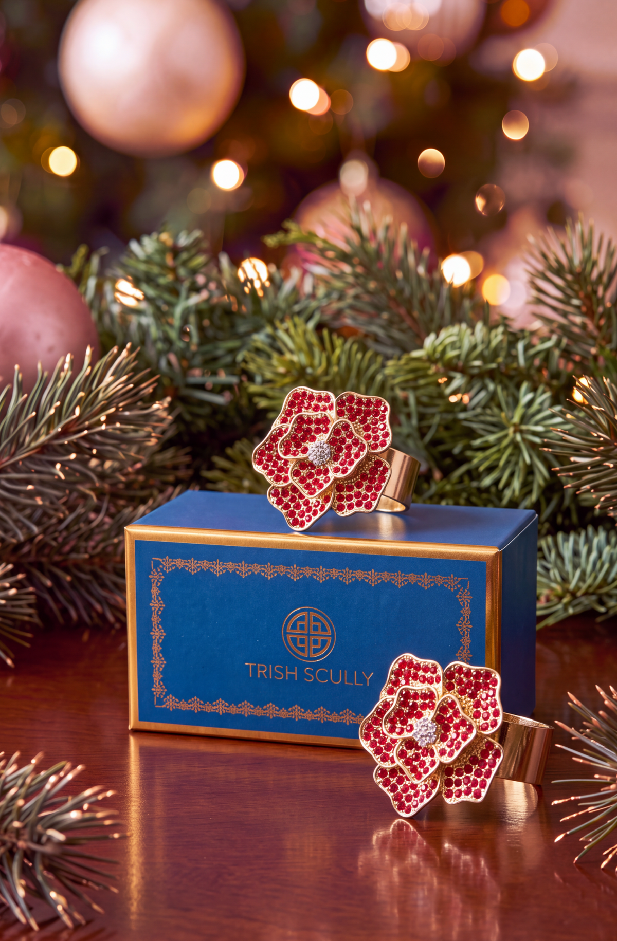 ROSE ROUGE NAPKIN RING SET OF 2