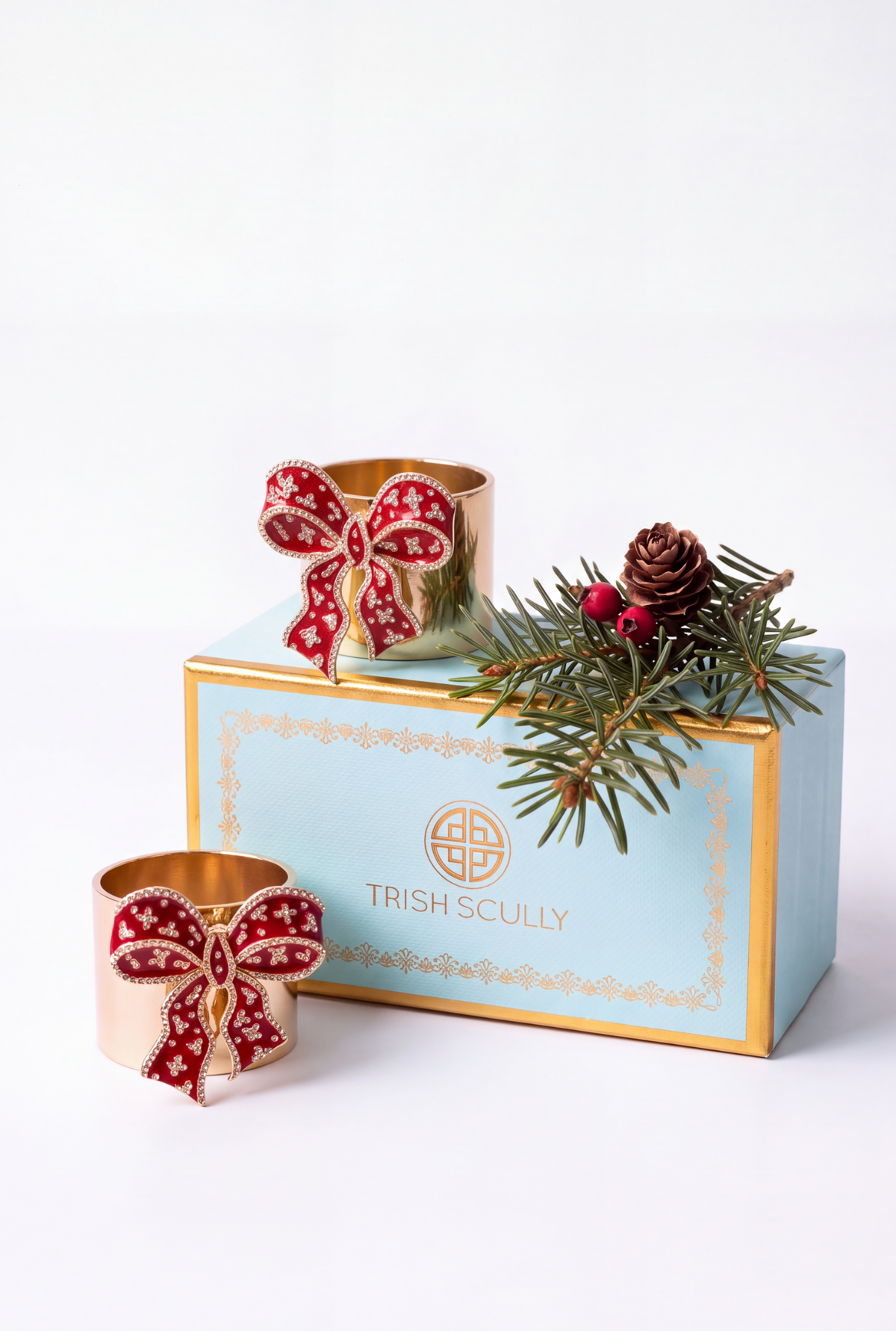 CRIMSON BOW SET OF 2