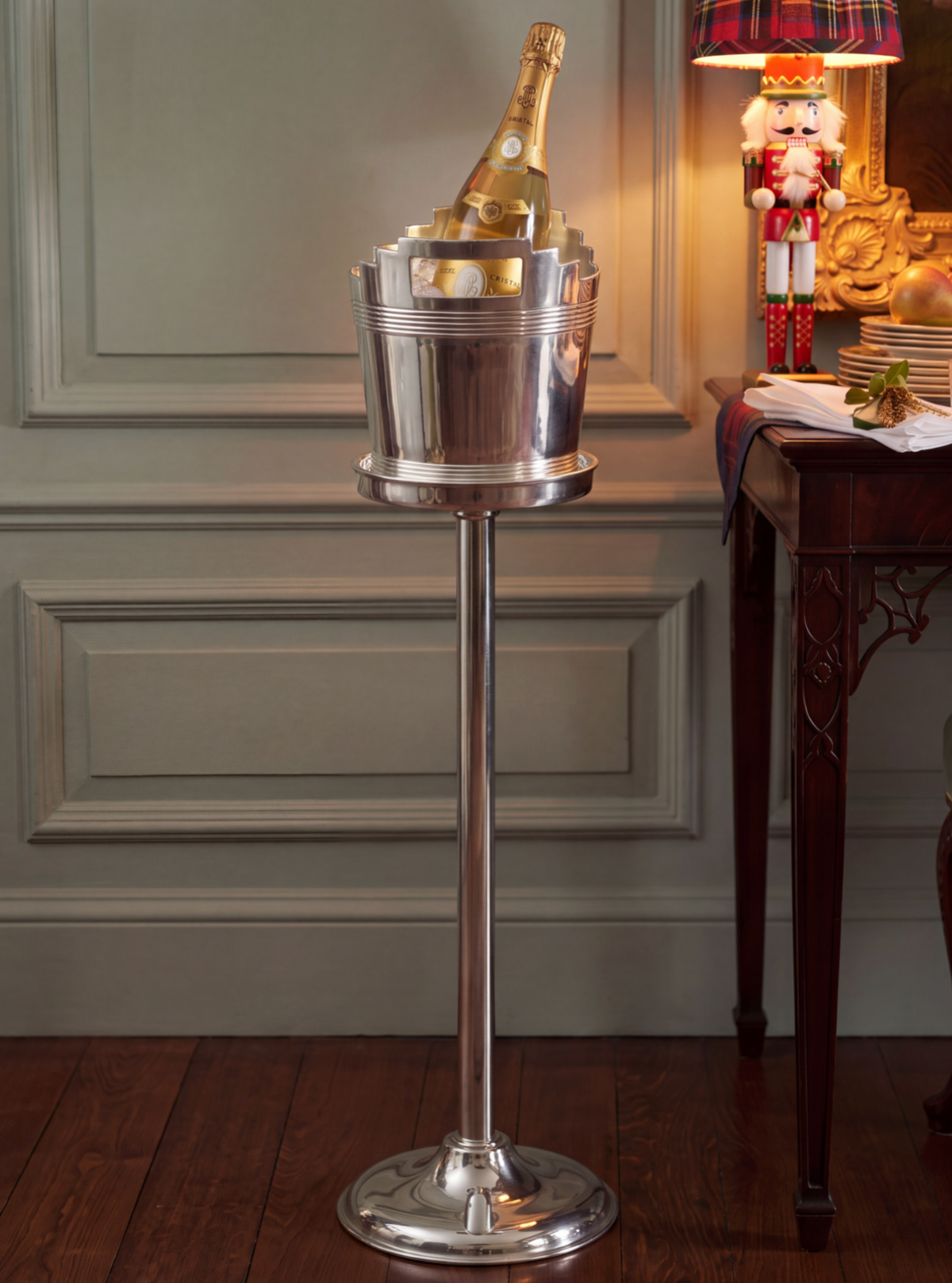 SILVER PLATED BRADFORD CHAMPAGNE BUCKET STAND