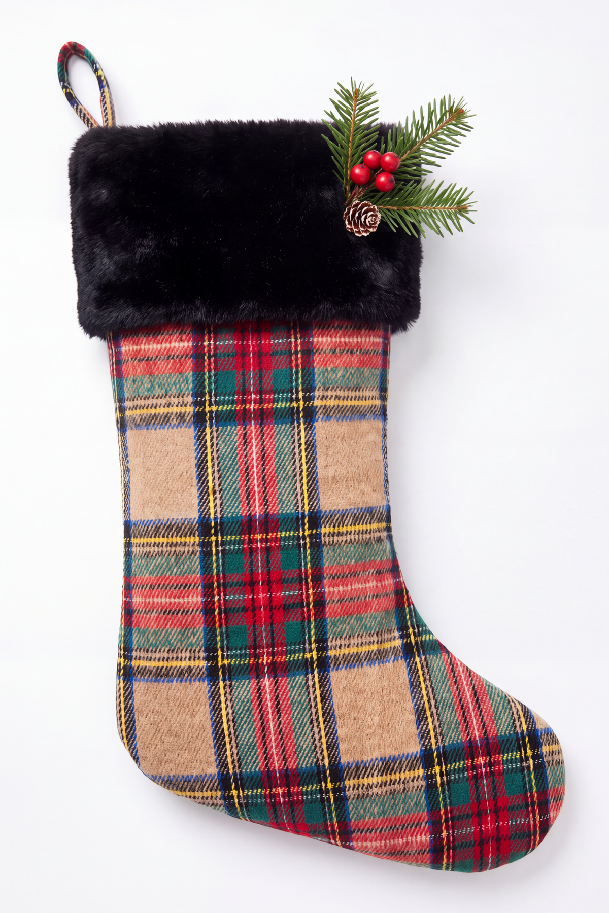 ST. ANDREWS TARTAN STOCKING TAN