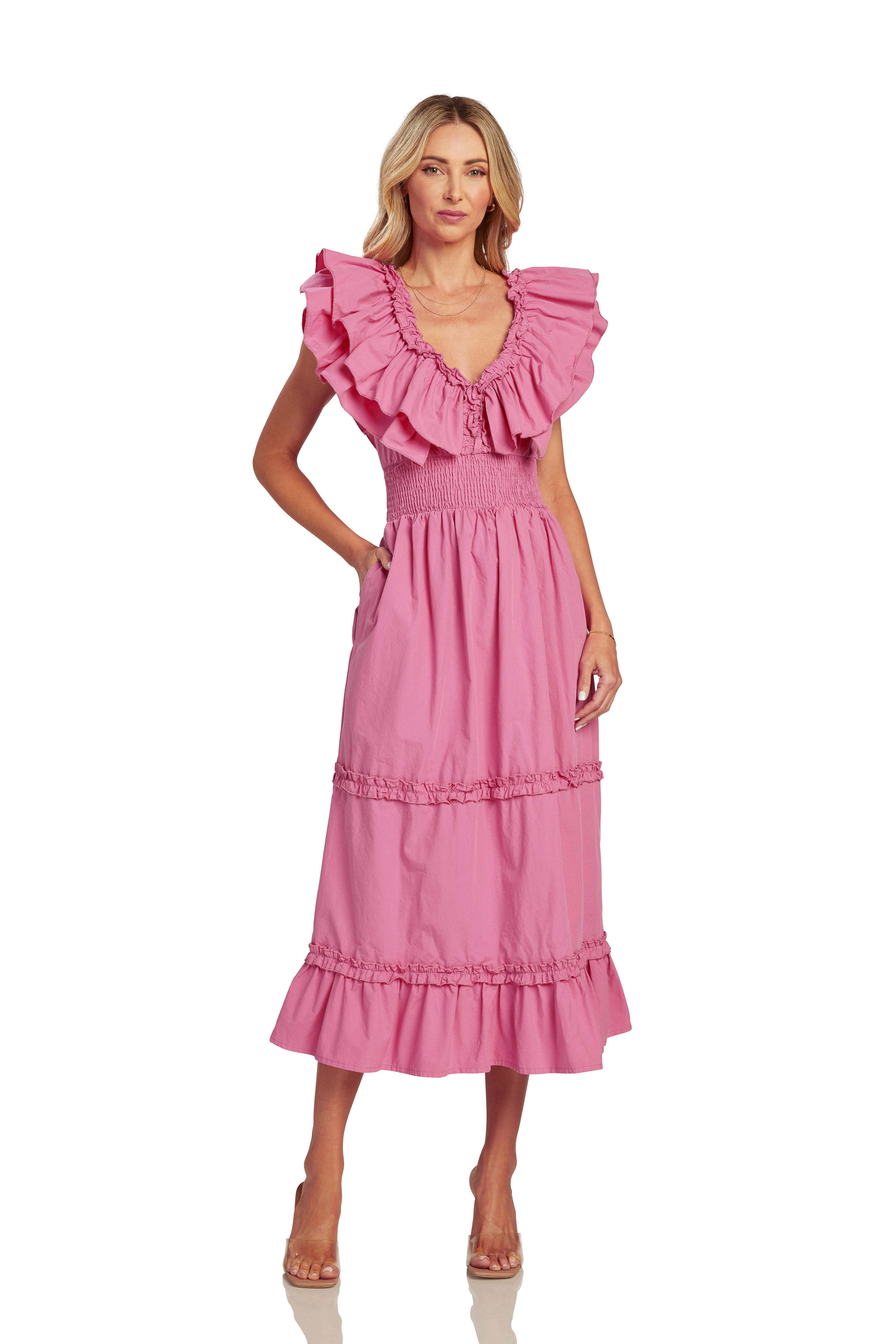 $99.99 DRESS EVENT STELLA DRESS FOR WOMEN FUCHSIA