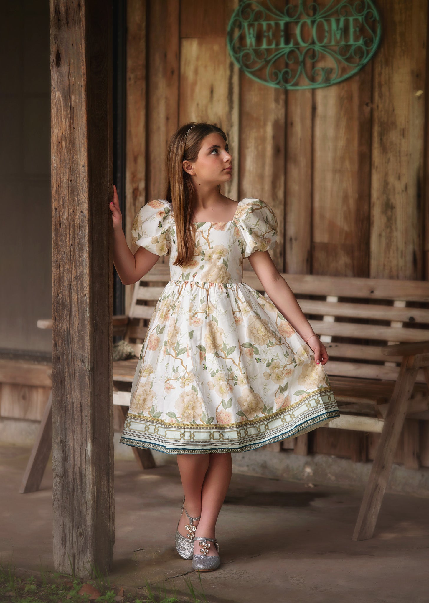 ARIELLE DRESS IVORY FLORAL