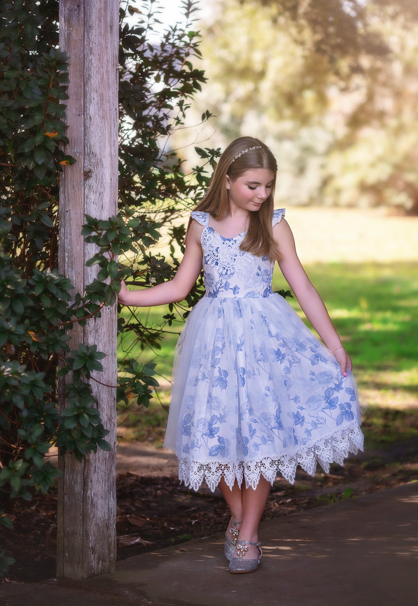 ABBY DRESS BLUE FLORAL