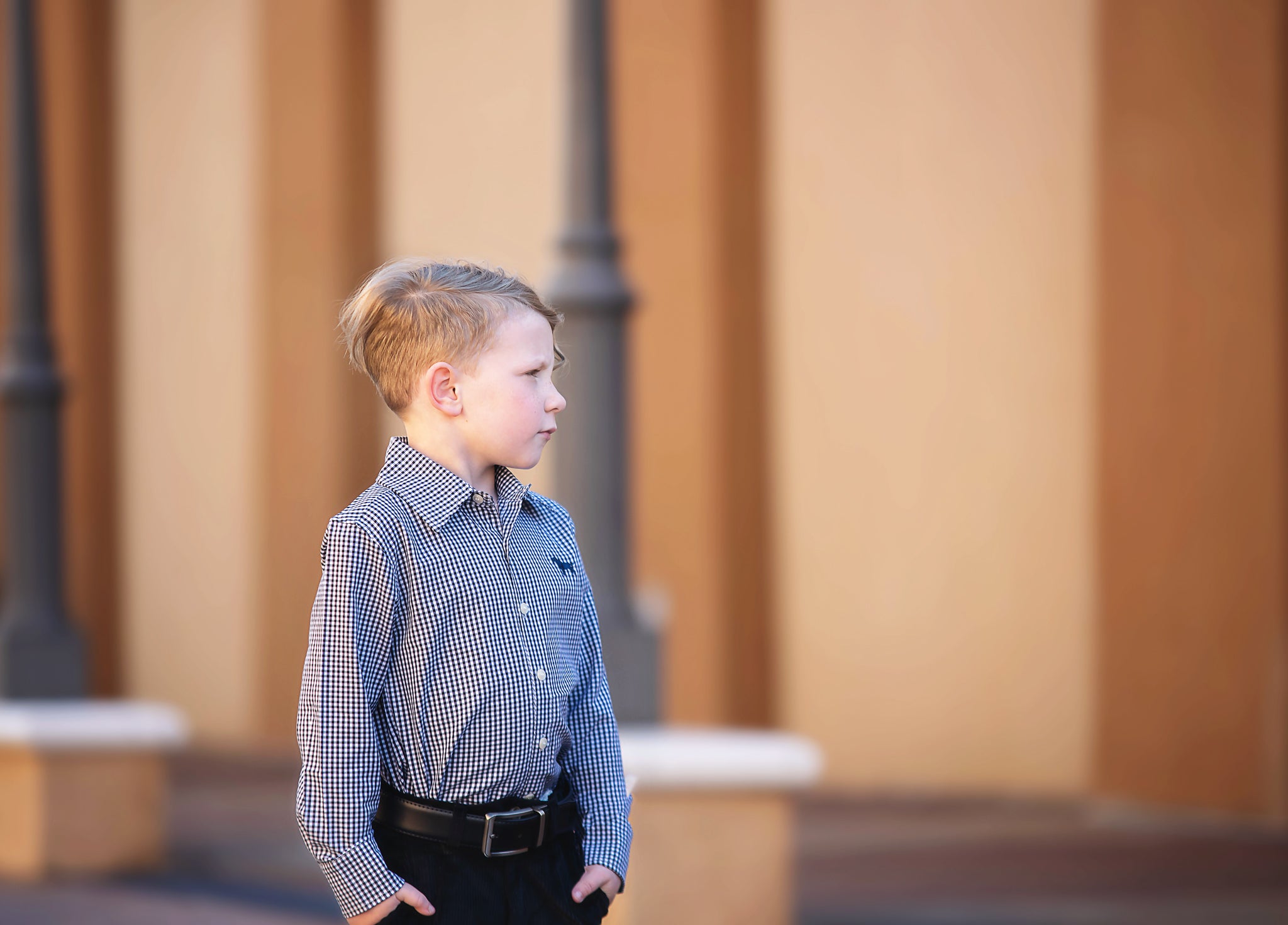 ARCHIE BUTTON DOWN BLACK & WHITE GINGHAM