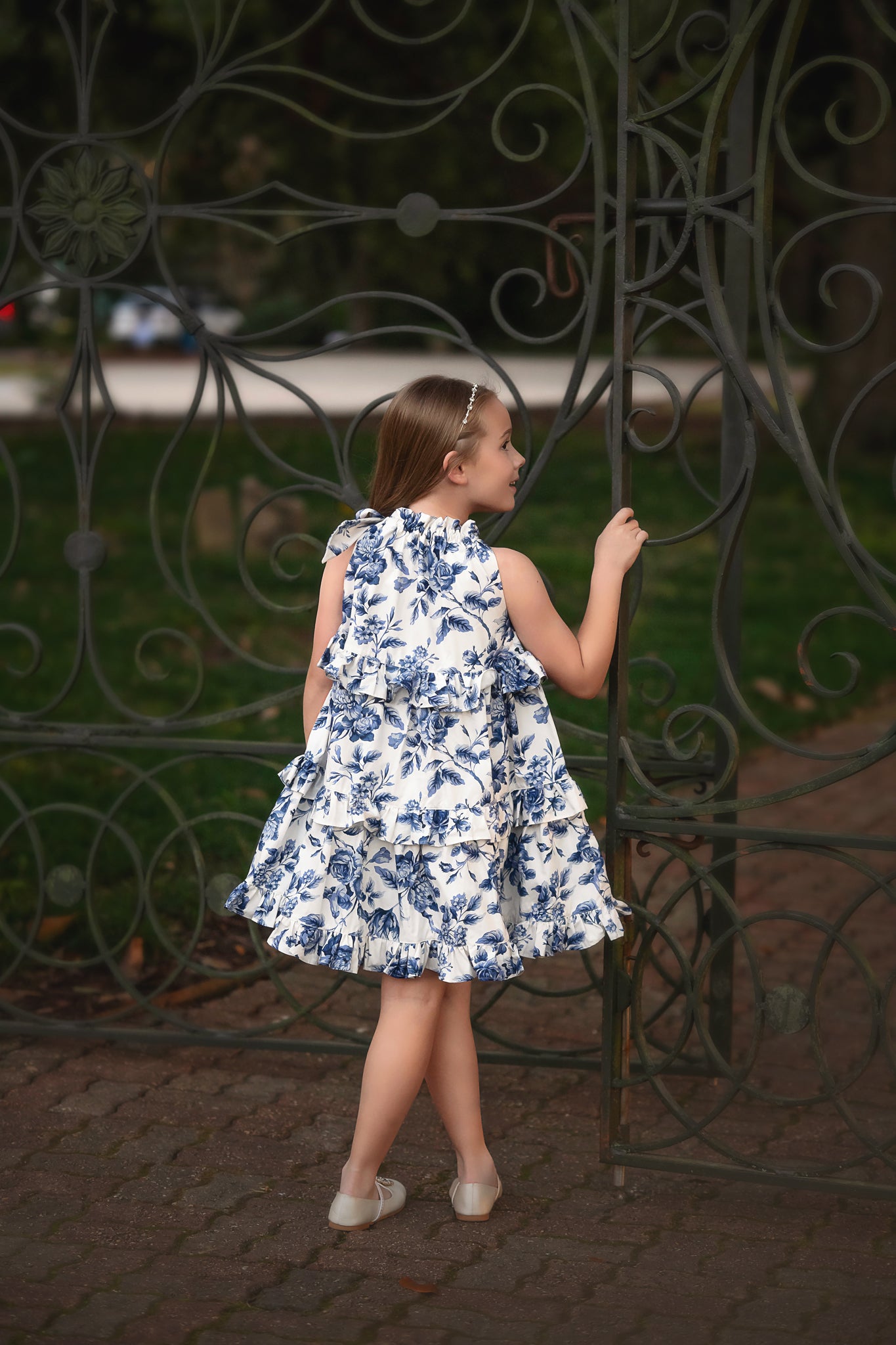 ZOEY DRESS BLUE FLORAL