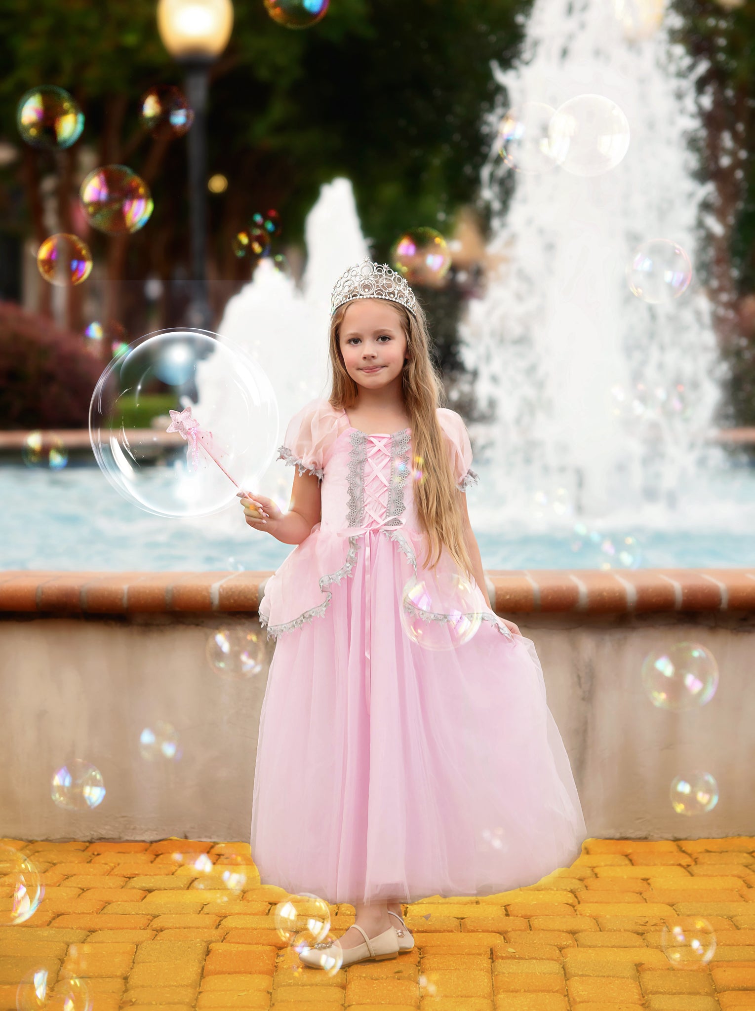 PRINCESS GLINDA DRESS & WAND SET