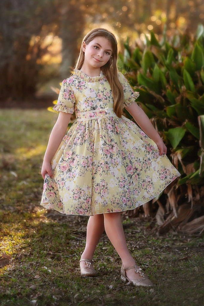 VERA DRESS YELLOW FLORAL – TRISH SCULLY