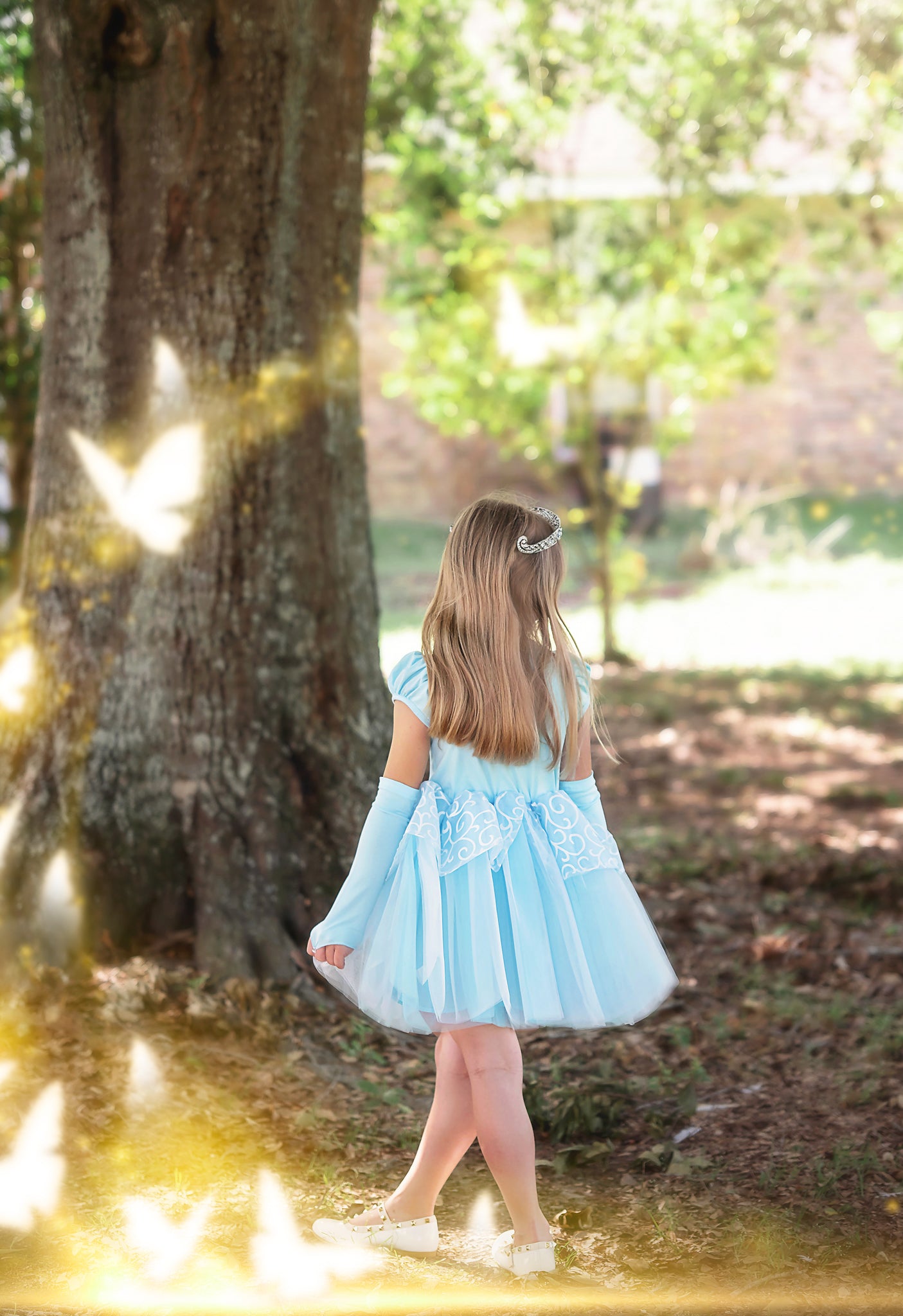 PRINCESS ADELINE MINI DRESS & GLOVES SET BLUE