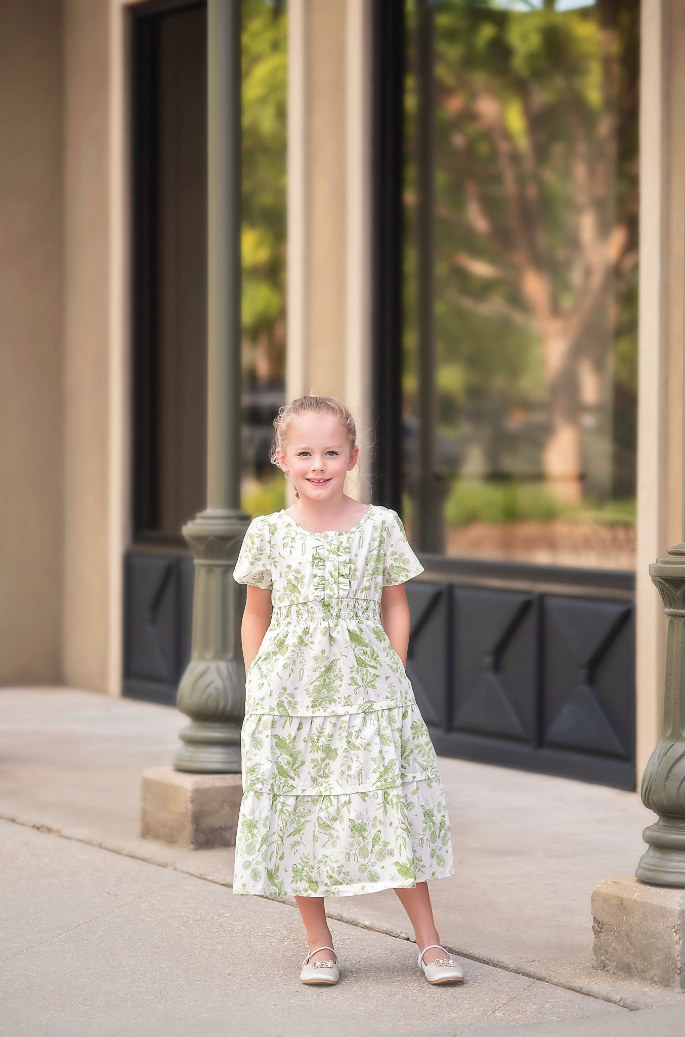 EMMIE DRESS GREEN FLORAL