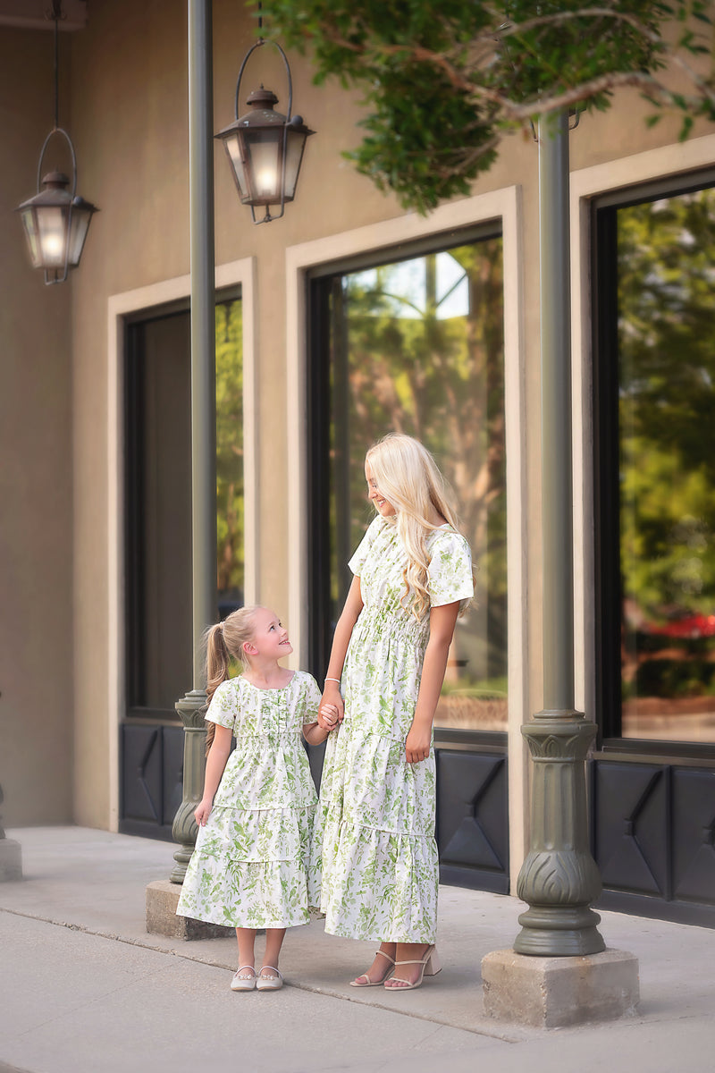 Emily Mum & Mini Matching Dress (Green)
