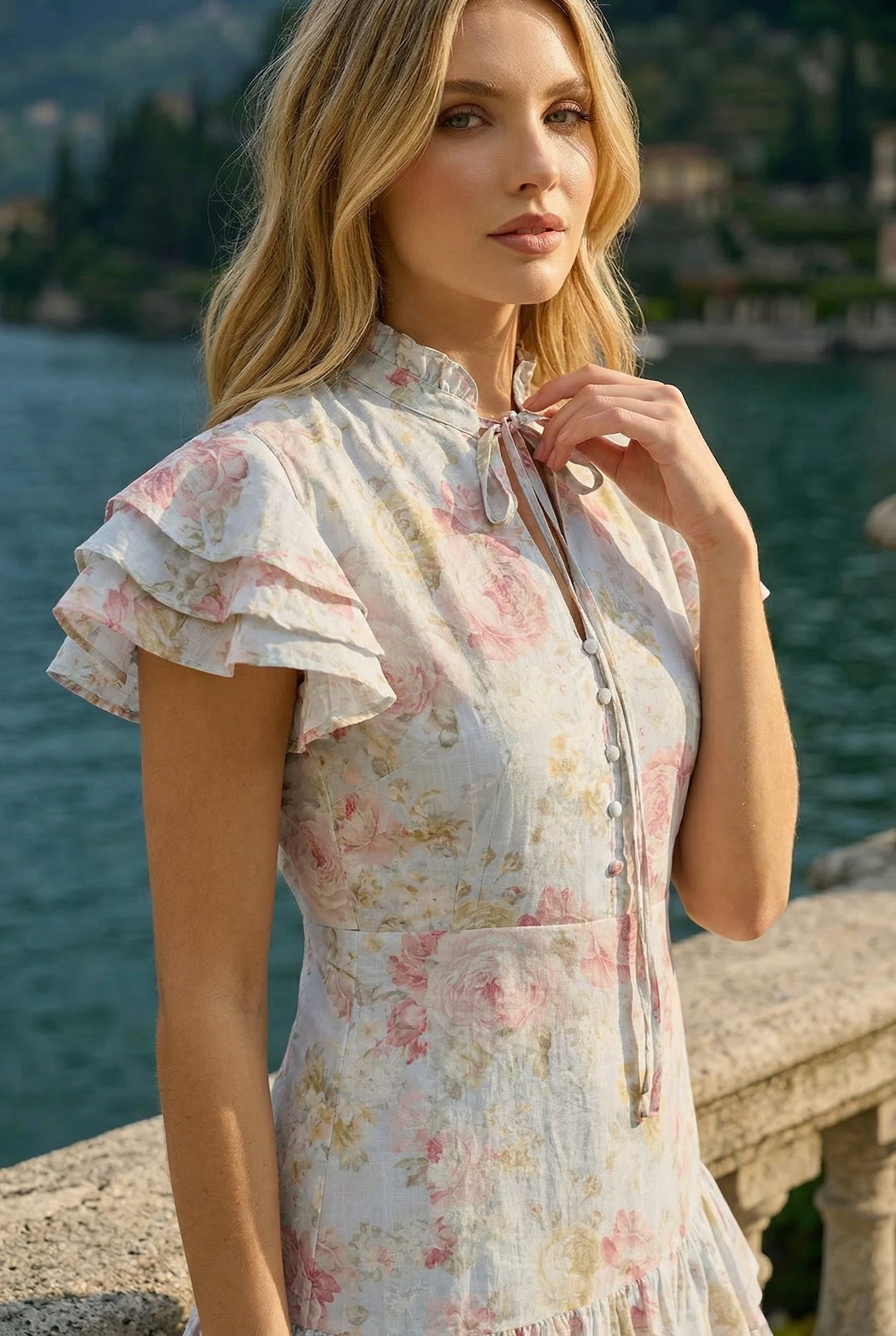 ASHTYN DRESS BLUE FLORAL