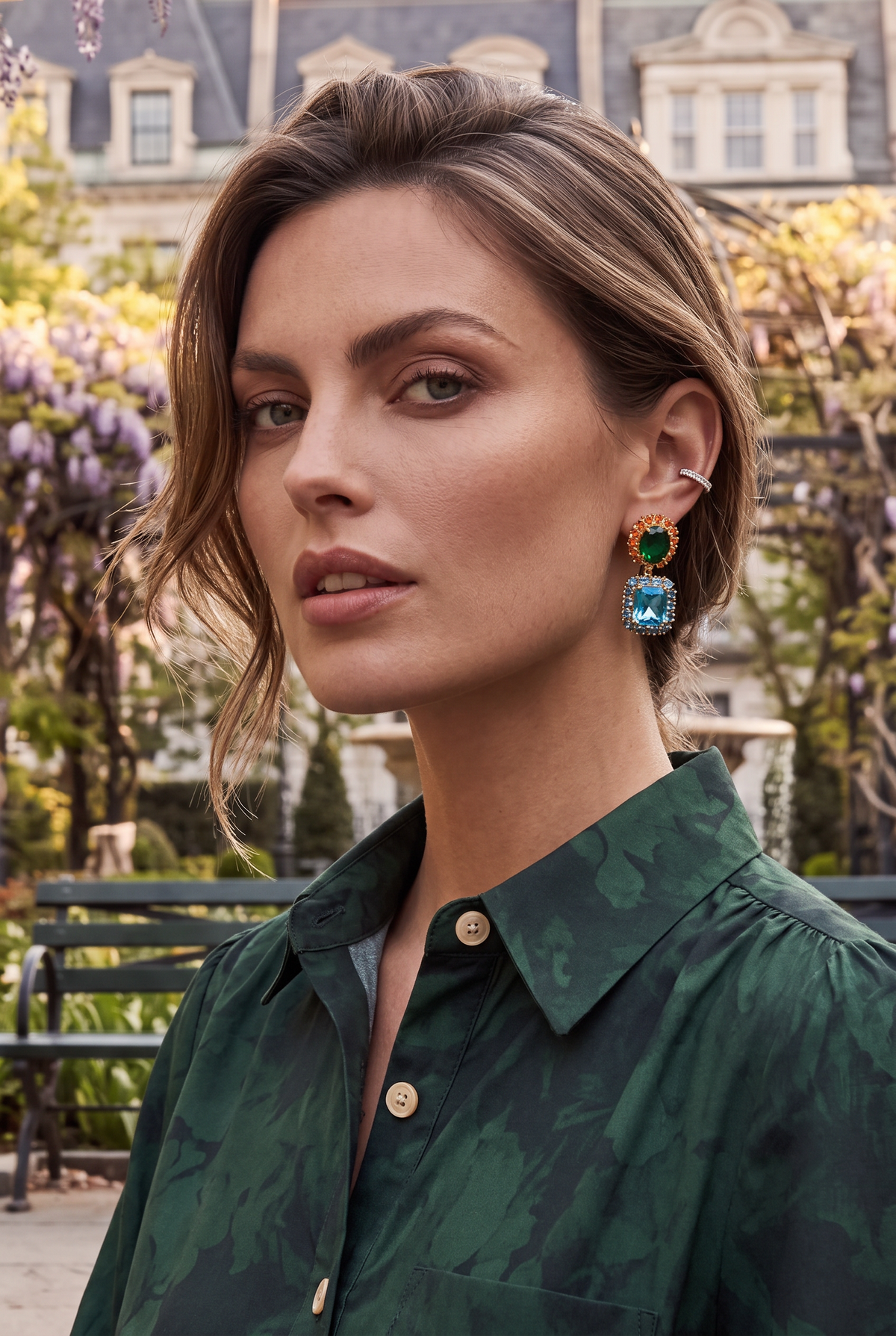 MONTPELLIER EARRINGS GREEN/BLUE