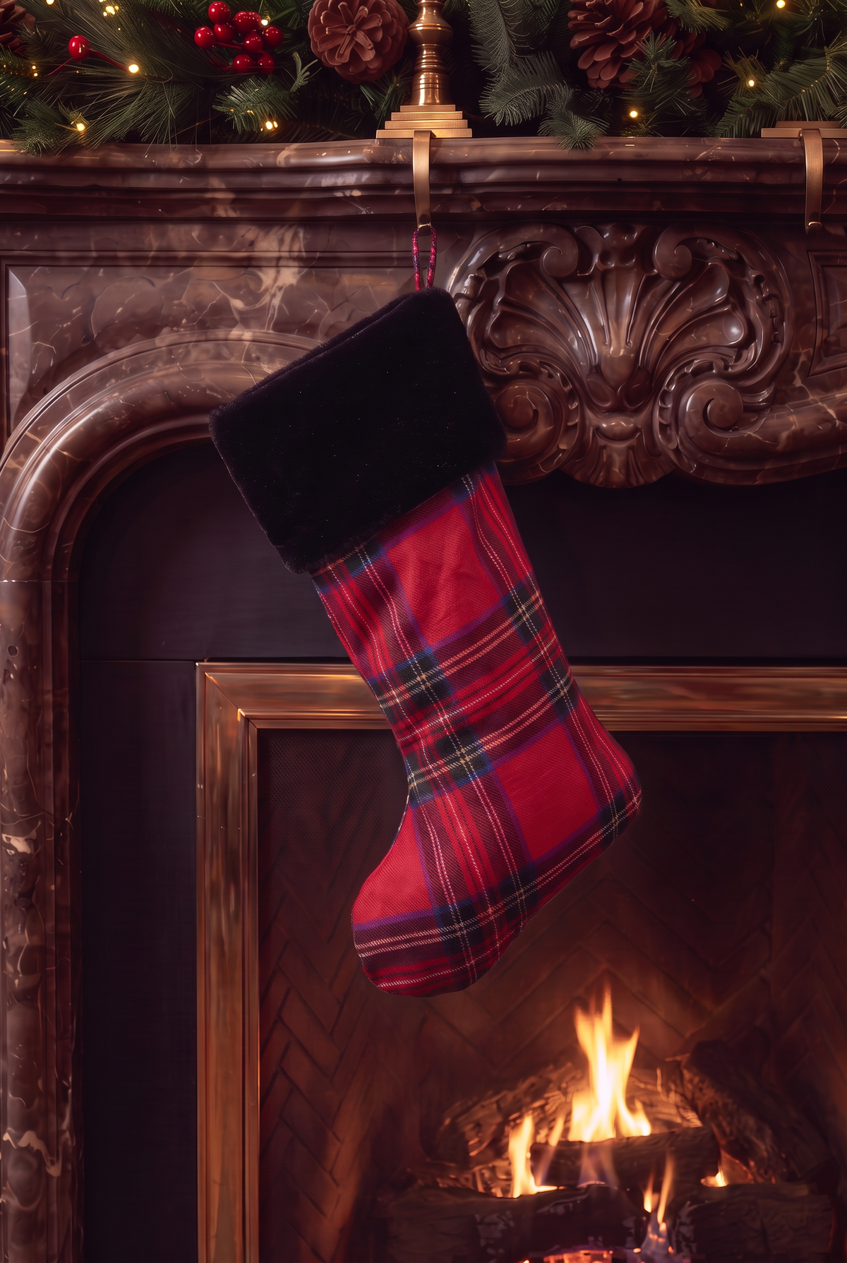 ST. ANDREWS TARTAN STOCKING CRIMSON
