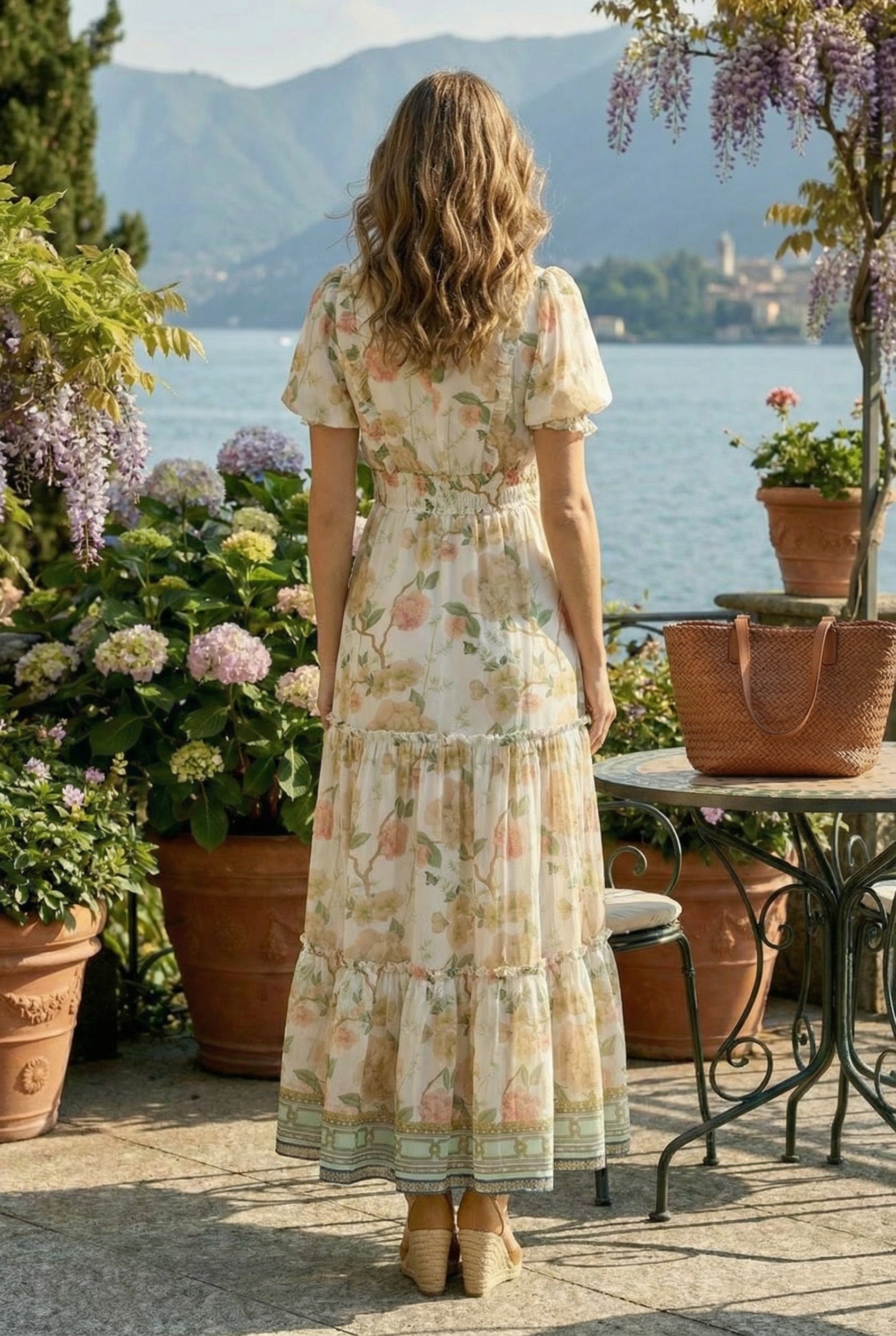 CAPUCINE DRESS IVORY FLORAL