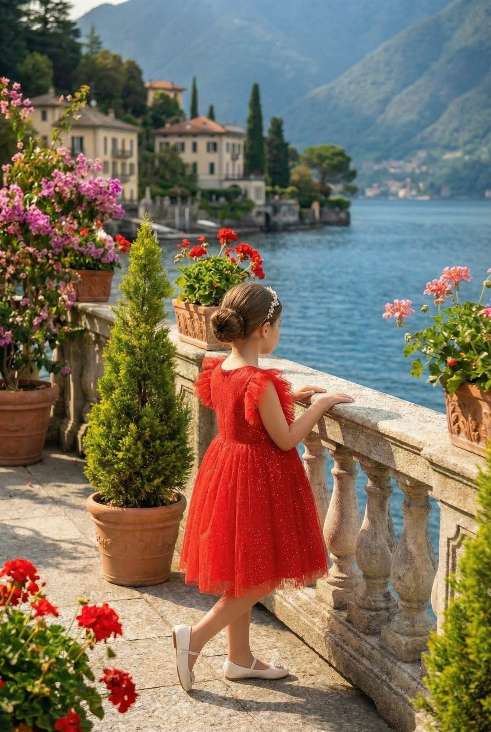 MILLY DRESS SPARKLE CRIMSON
