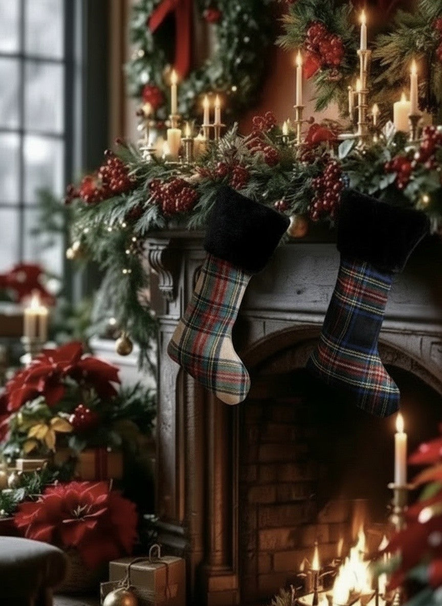 ST. ANDREWS TARTAN STOCKING TAN