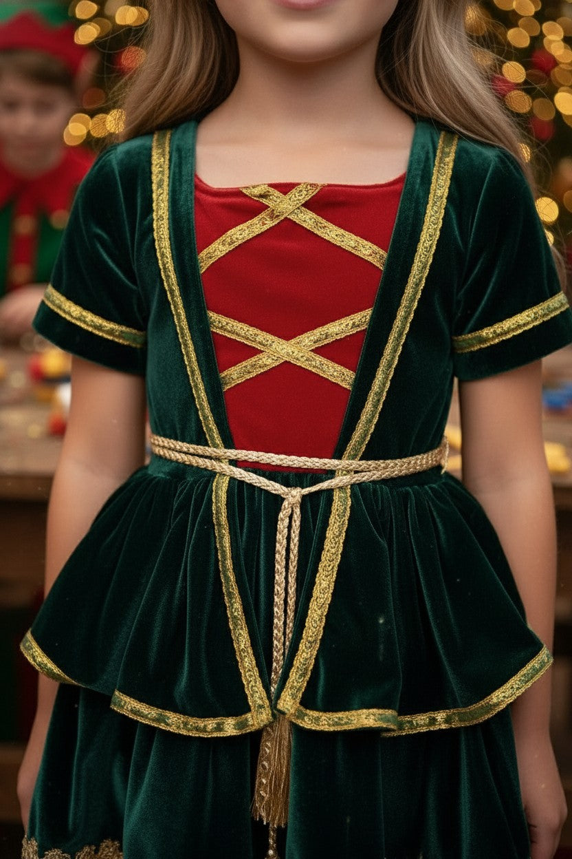 JANIE THE ELF DRESS & HAT SET