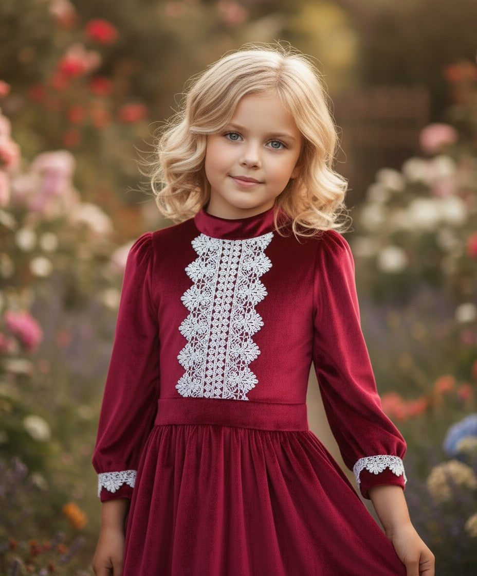ROWAN DRESS CRIMSON