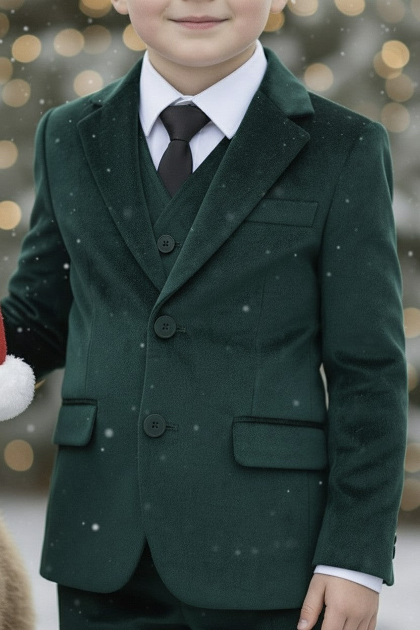 HANOVER EMERALD VELVET 3PC. SUIT