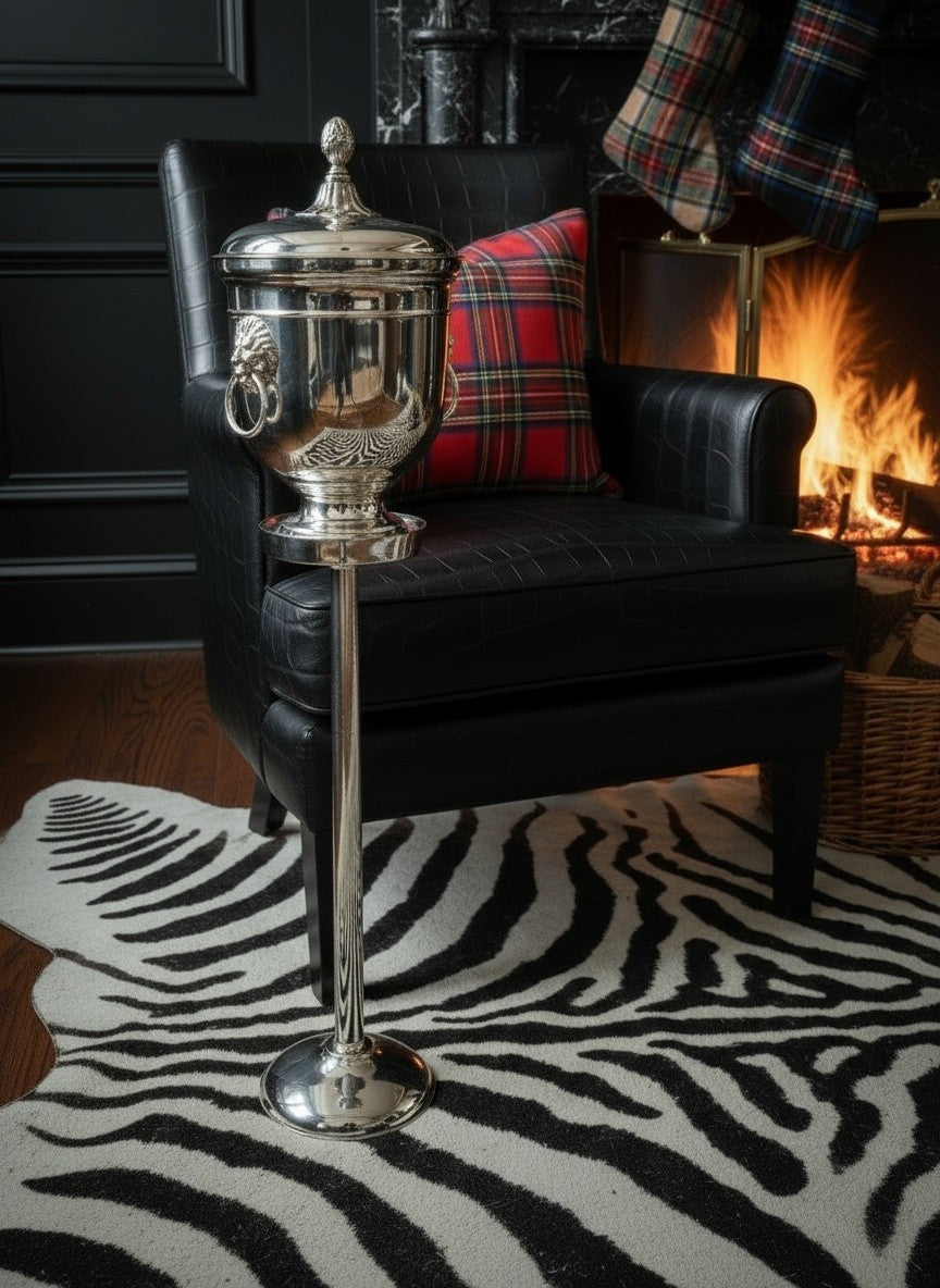 SILVER PLATED BRADFORD CHAMPAGNE BUCKET STAND