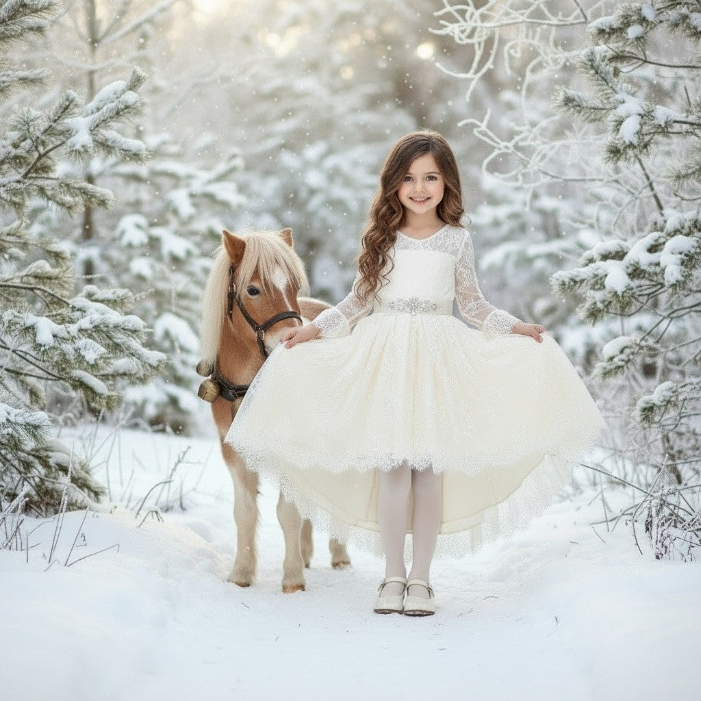 AINSLEY DRESS & BELT SET IVORY