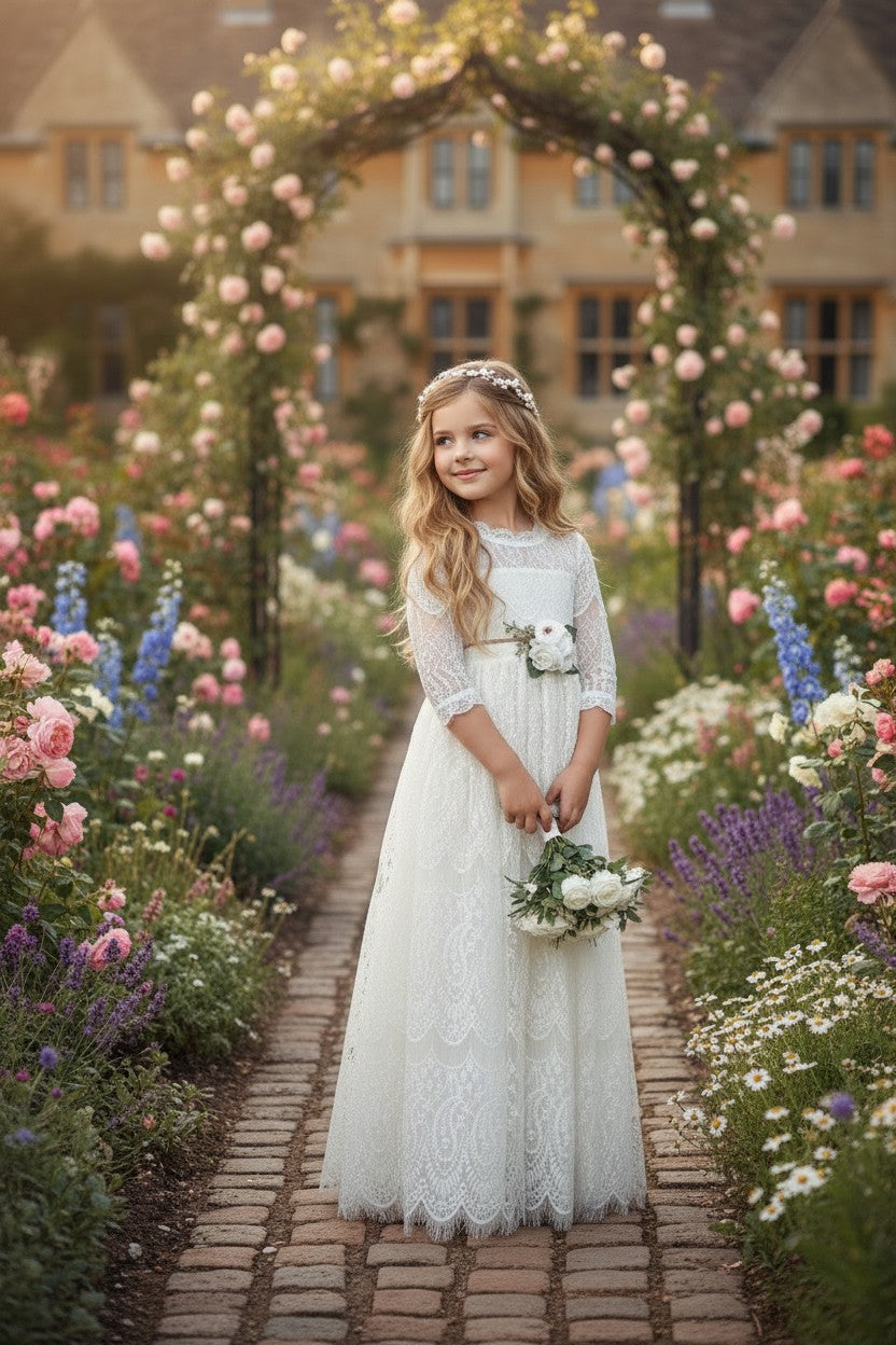BELLA RAFAELA GOWN & BELT SET WHITE