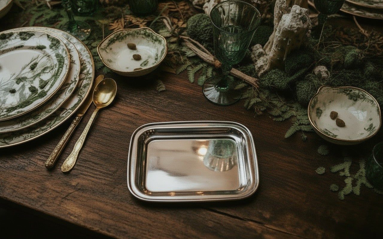 SILVER PLATED HIGH GROVE TRAY