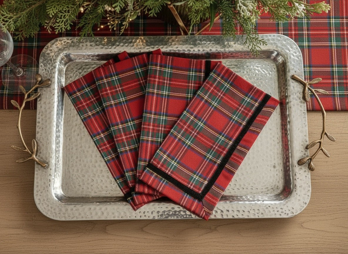 ROYAL STEWART TARTAN NAPKIN SET OF 4