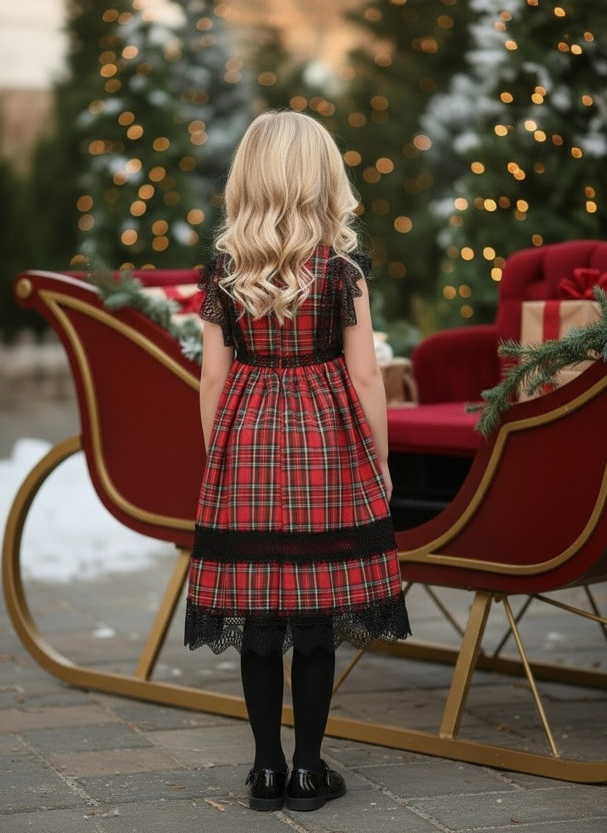 EVERLY DRESS STEWART TARTAN