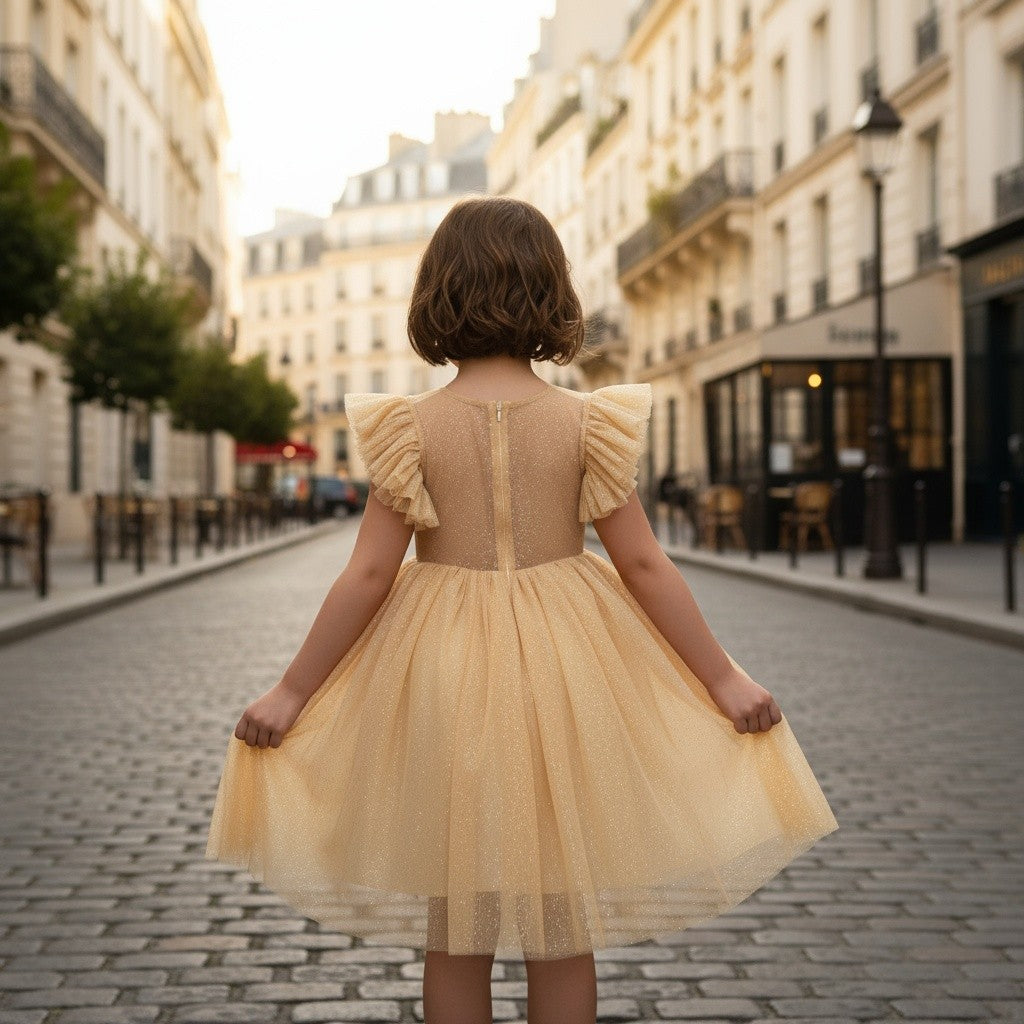 MILLY DRESS SPARKLING CHAMPAGNE