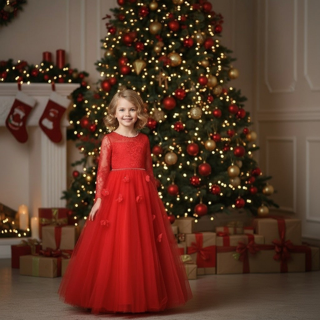 MARIPOSA GOWN CRIMSON