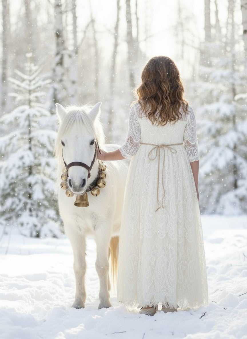 SPLENDOR GOWN & BELT SET IVORY