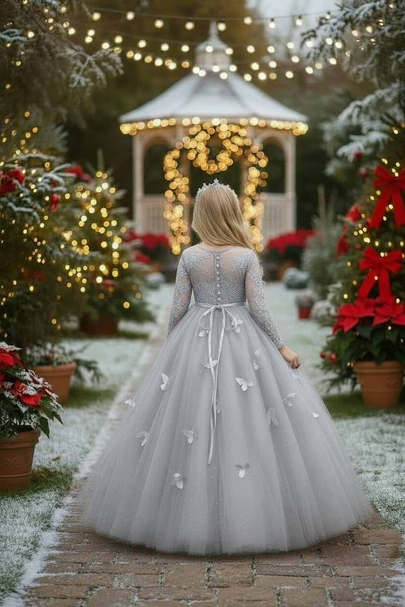 MARIPOSA GOWN SILVER