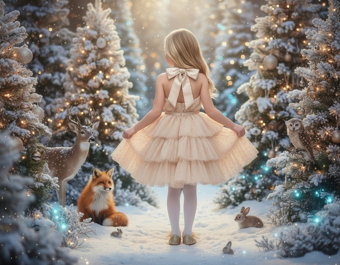 AMEERAH DRESS CHAMPAGNE