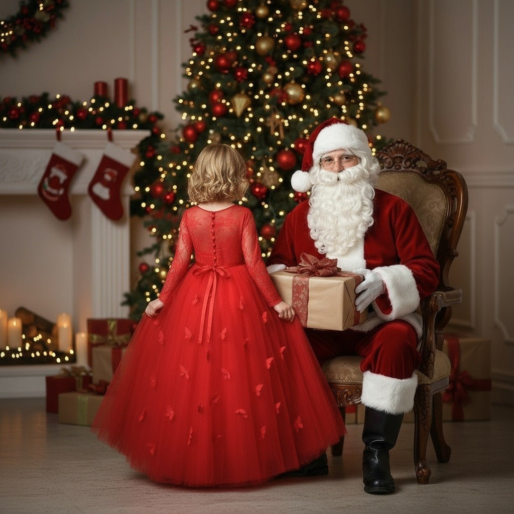 MARIPOSA GOWN CRIMSON