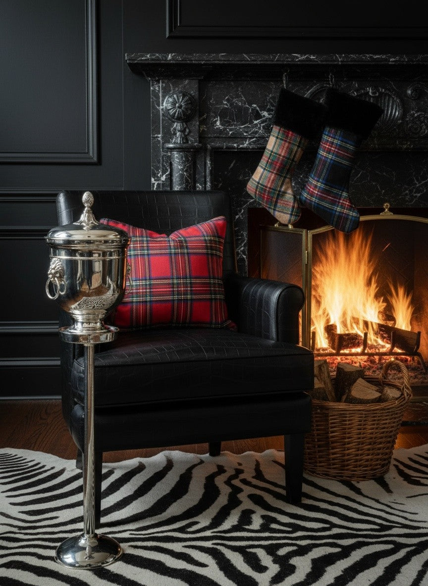 MONTROSE TARTAN PILLOW CRIMSON