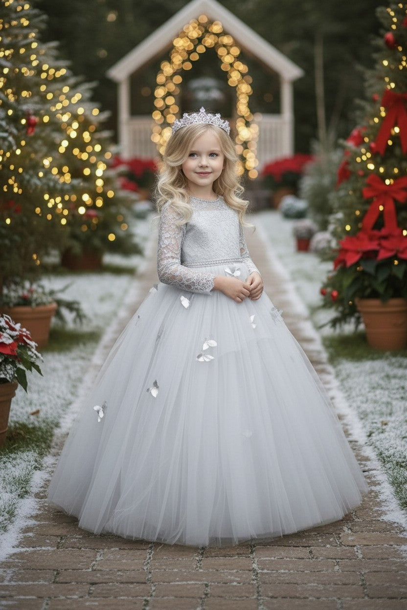 MARIPOSA GOWN SILVER