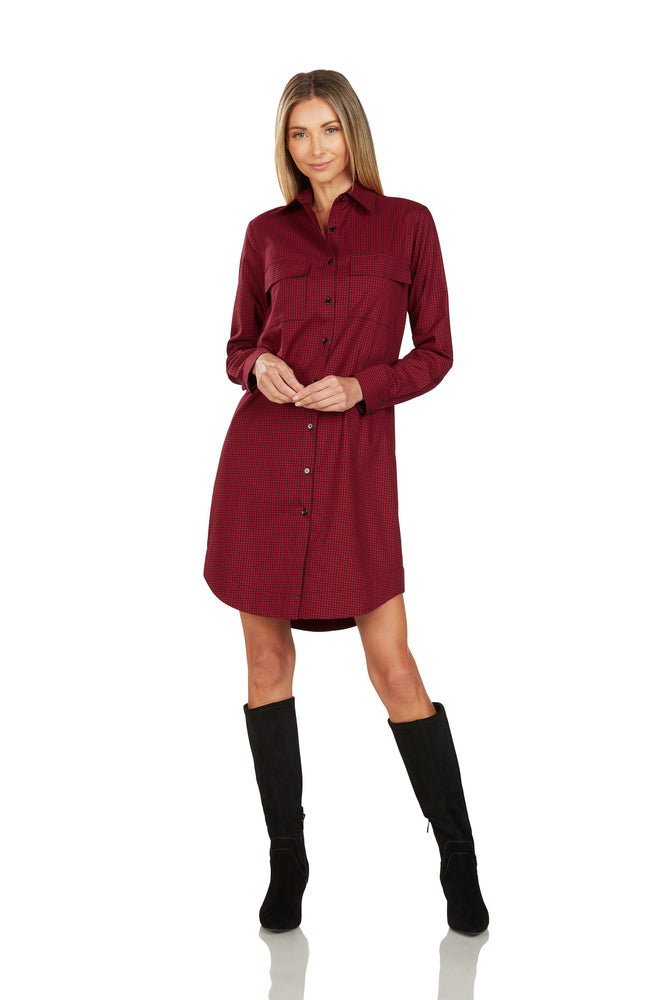 TINLEY BUTTON FRONT SHIRT DRESS