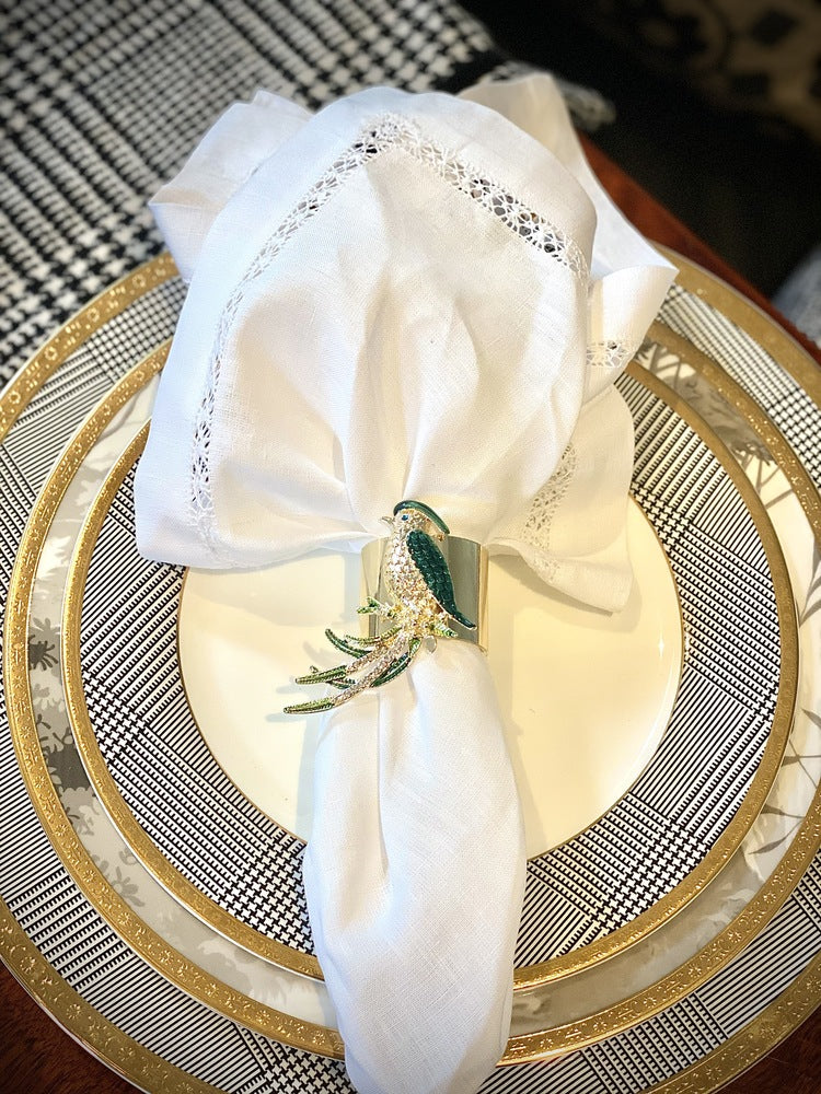 CORTONA LINEN HAND STITCHED NAPKIN SET OF 4